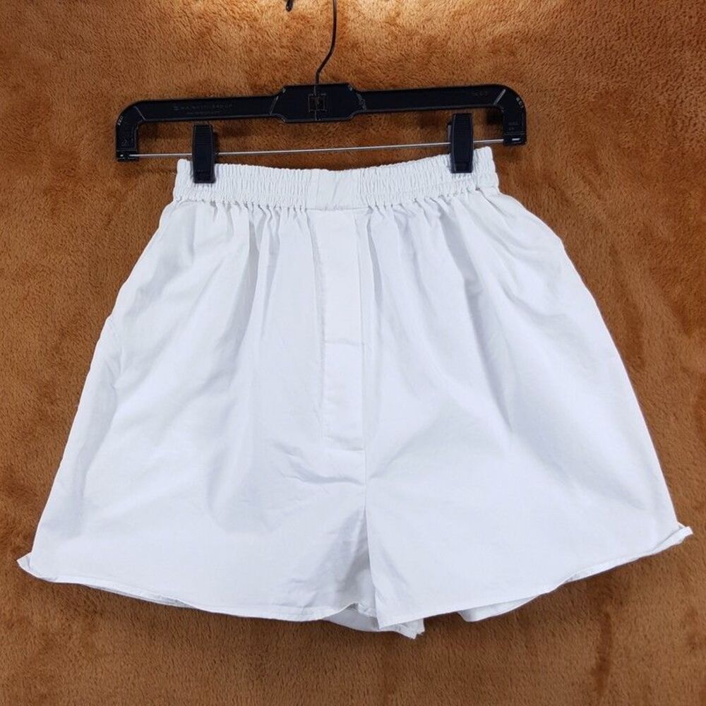 REBECCA MINKOFFF GREENE Shorts Womens Small White Pull On High Waisted Pockets